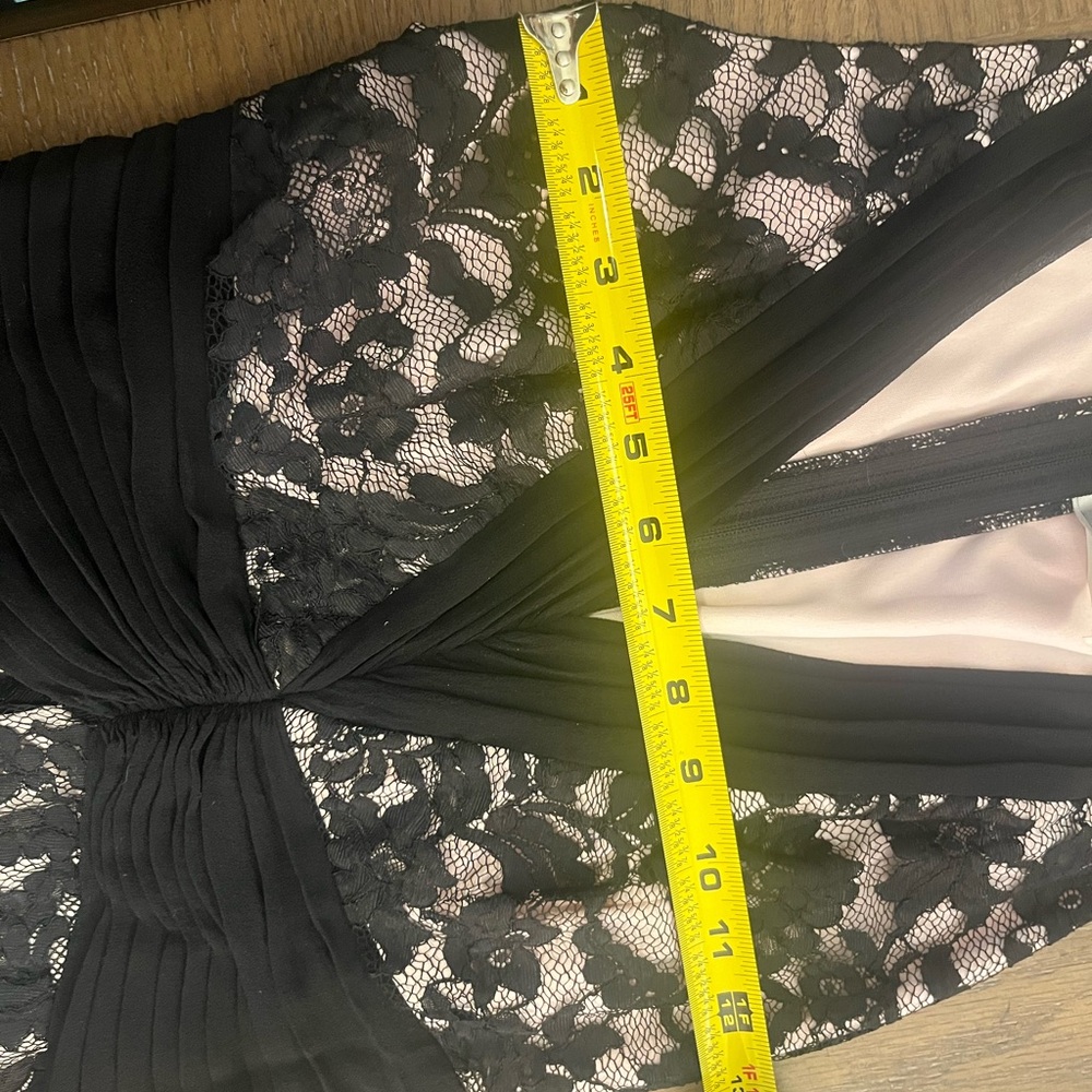 Tadashi Shoji Black and Pink Lace Top - Picture 9 of 13